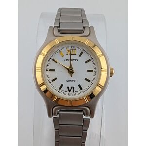 Helbros Watch Women 25mm Case Silver Adjustable Band-‎ New Battery